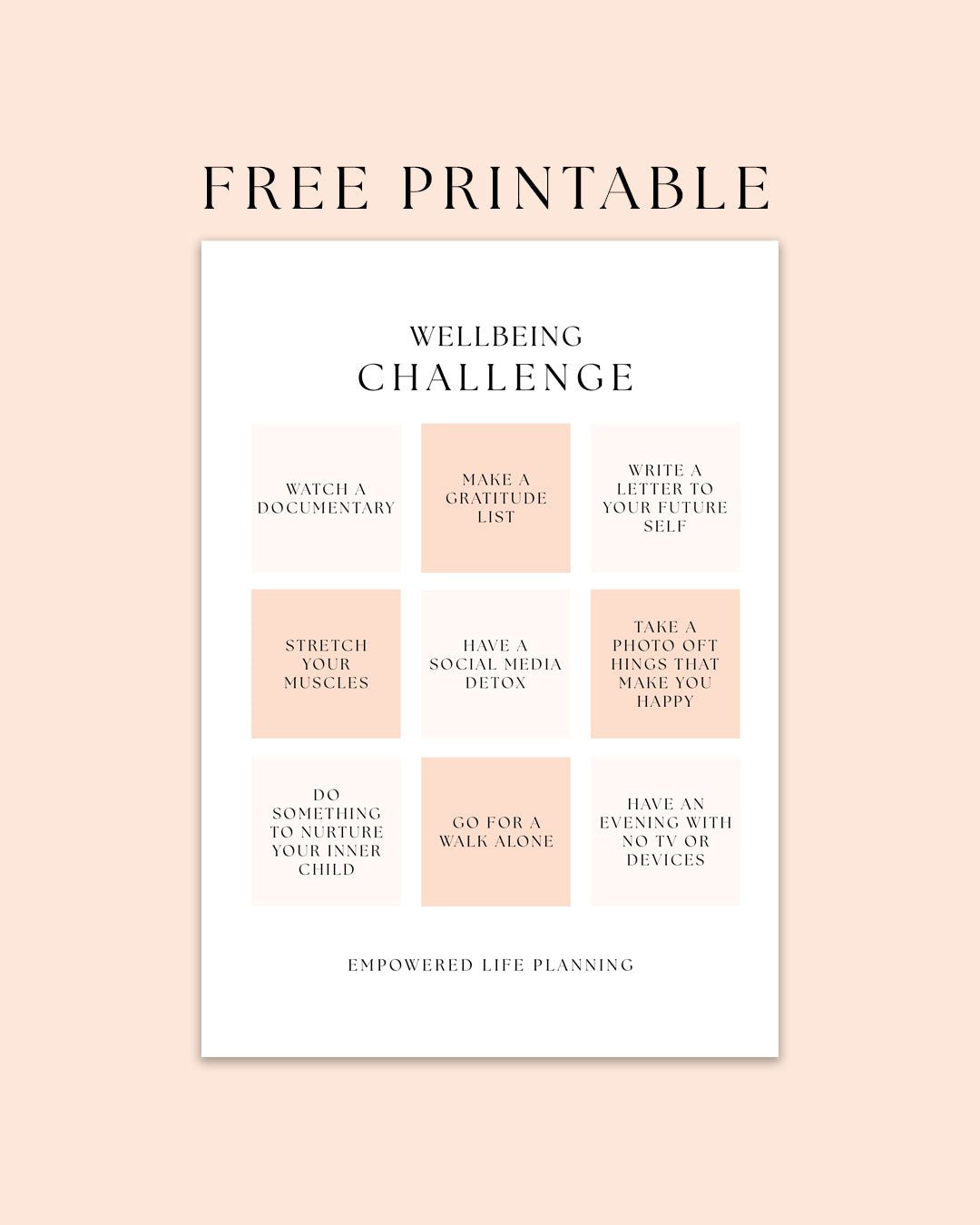 FREE Wellbeing Challenge PDF